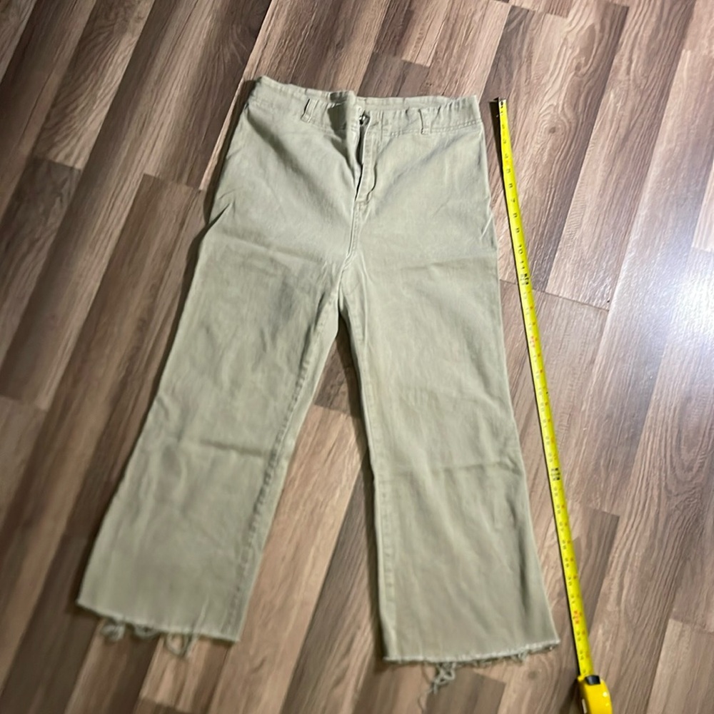 La Miel olive green cropped pants